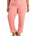 thumbnail image 1 of bar III Womens Textured Crepe Dress Pants, Pink, Plus Size, 20W, 1 of 1