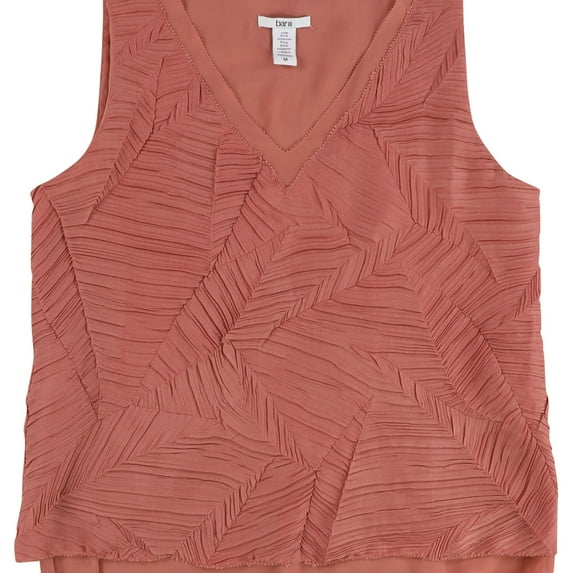 bar III Womens Textured Knit Blouse, Pink, XX-Large