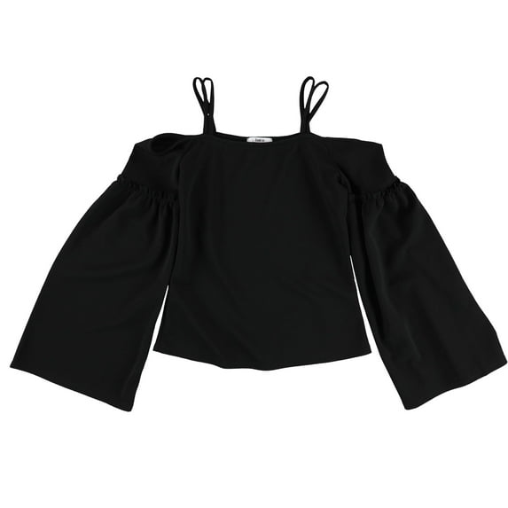 bar III Womens Textured Off the Shoulder Blouse, Black, X-Large