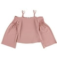 thumbnail image 1 of bar III Womens Textured Off the Shoulder Blouse, Pink, Small, 1 of 2
