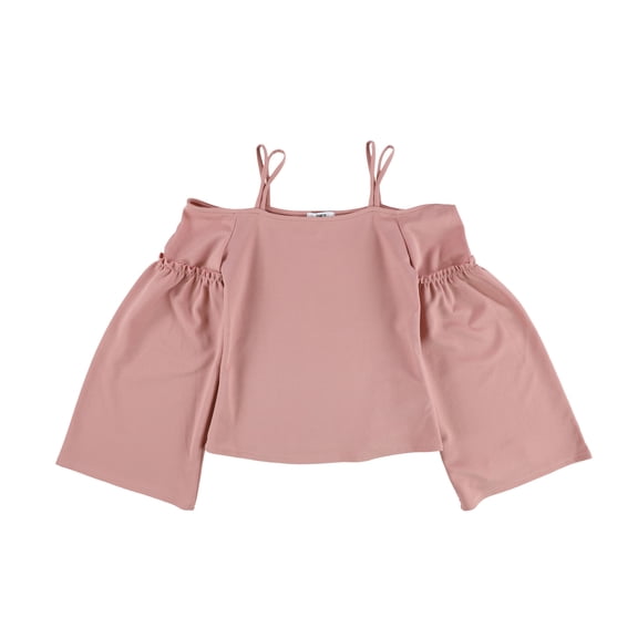 bar III Womens Textured Off the Shoulder Blouse, Pink, X-Small