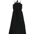 thumbnail image 1 of bar III Womens Tie Waist Maxi Dress, Black, Small, 1 of 2