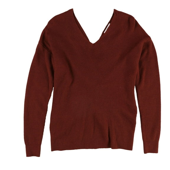 bar III Womens Twist Back Pullover Sweater, Brown, X-Small