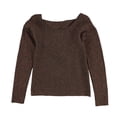 thumbnail image 1 of bar III Womens Twisted Open-Back Knit Sweater, Metallic, Large, 1 of 2