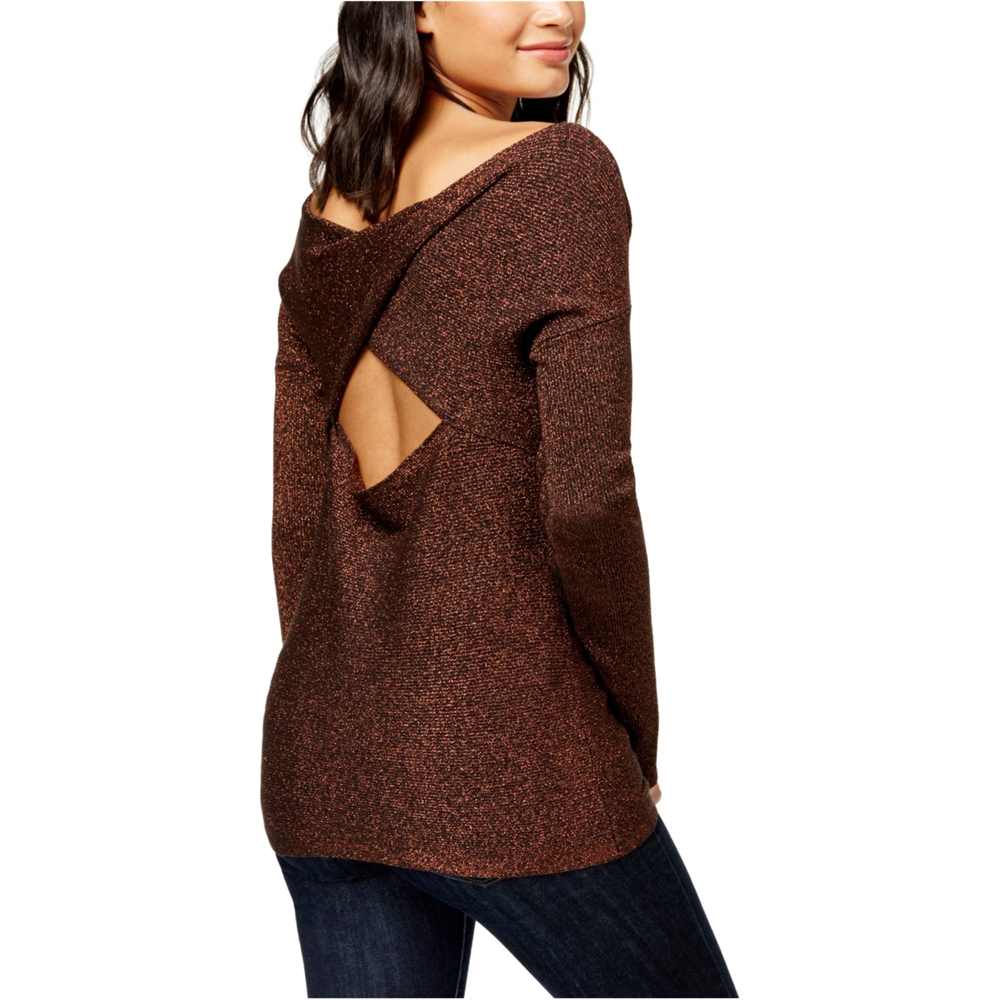 Twisted open back shop sweater
