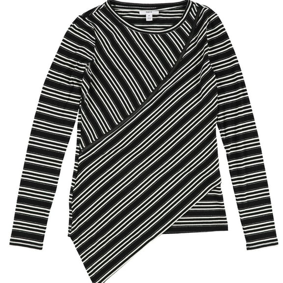 bar III Womens Zipper Detail Pullover Blouse, Black, X-Small