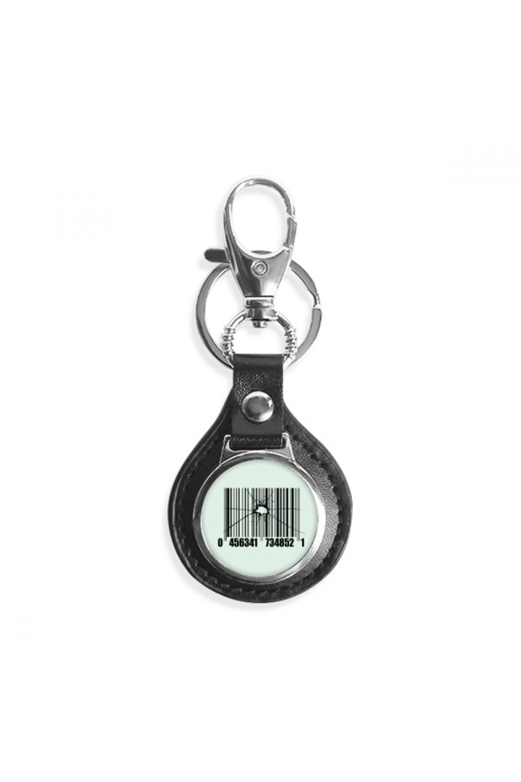 bar code effect fracture art deco fashion key link chain keyholder finder hook metal