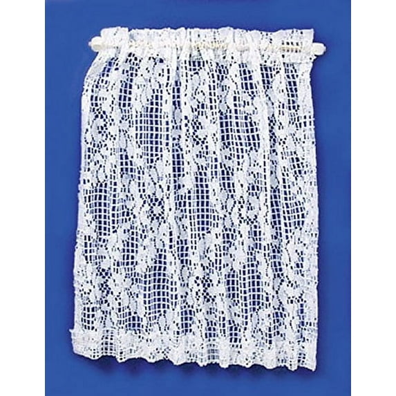 barbara o'brien miniatures melody jane dollhouse white lace net curtain panel 6