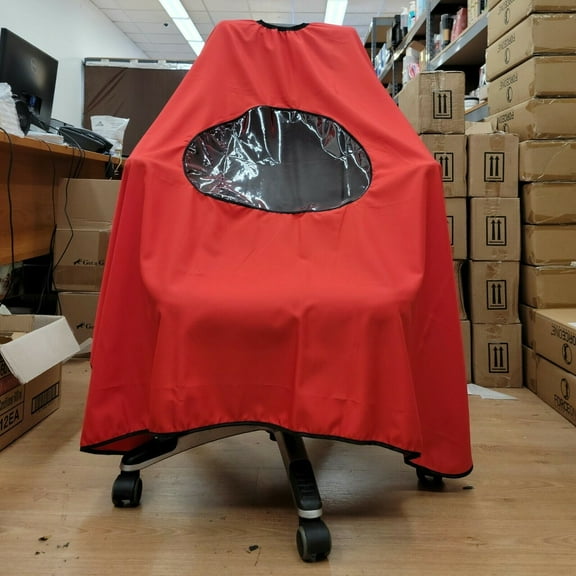 barber Window cape hair stylists salon hair cutting capes checking phone cloth