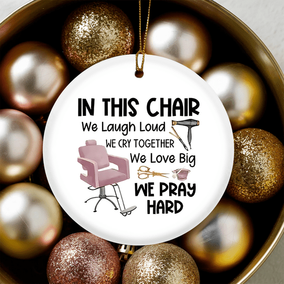 The barber's giftChristmas decorChristmas Tree Decor,Ceramic Ornament,Keepsake Ornament,Married Ornament,Hanging Ornaments,Decorative Hanging Ornaments,Suitable for Christmas, gift giving