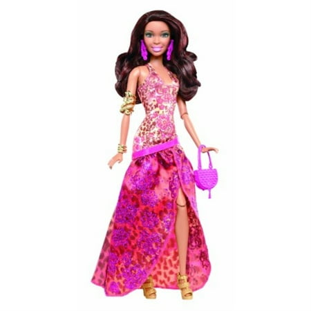 barbie fashionistas in the spotlight gown doll, orange