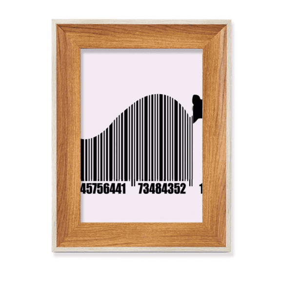 barcode body jump desktop wooden photo frame display picture art painting multiple sets