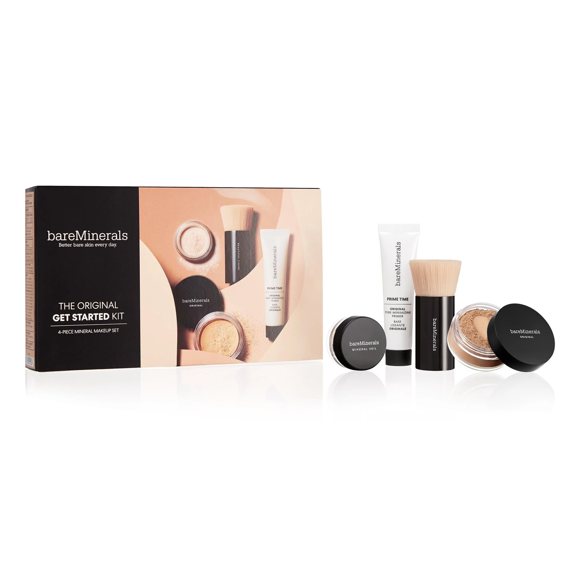 bareMinerals Original Get Started Kit, 4 Piece Mini Mineral Makeup