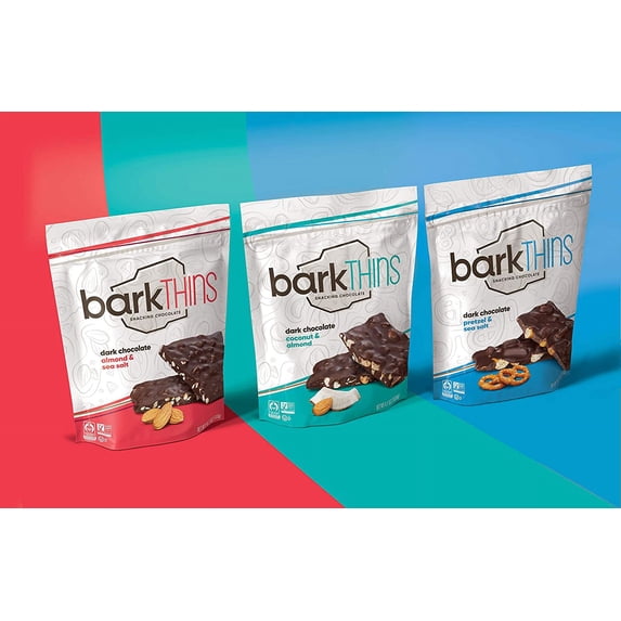 barkTHINS Almond, Pretzel, Coconut with Almonds Snacking Chocolate, Easter, 4.7 oz Bags (3 Count)