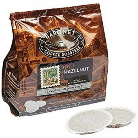 baronet coffee hazelnut coffee pods bag, 54 count