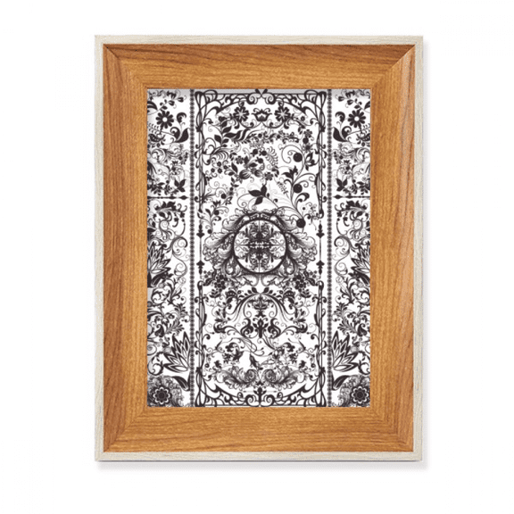 baroque modern repeat pattern desktop wooden photo frame display picture art painting multiple sets