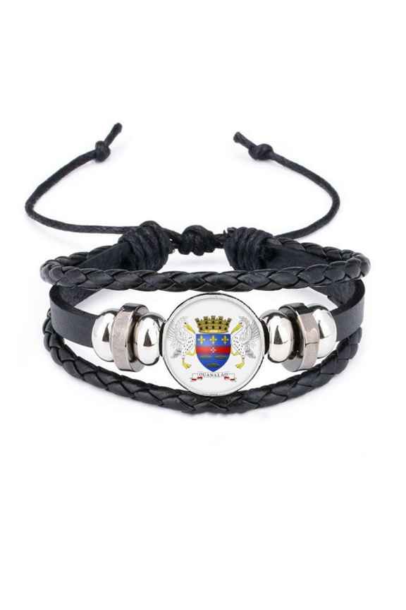 barthelemy asia national emblem bracelet braided leather woven wristband