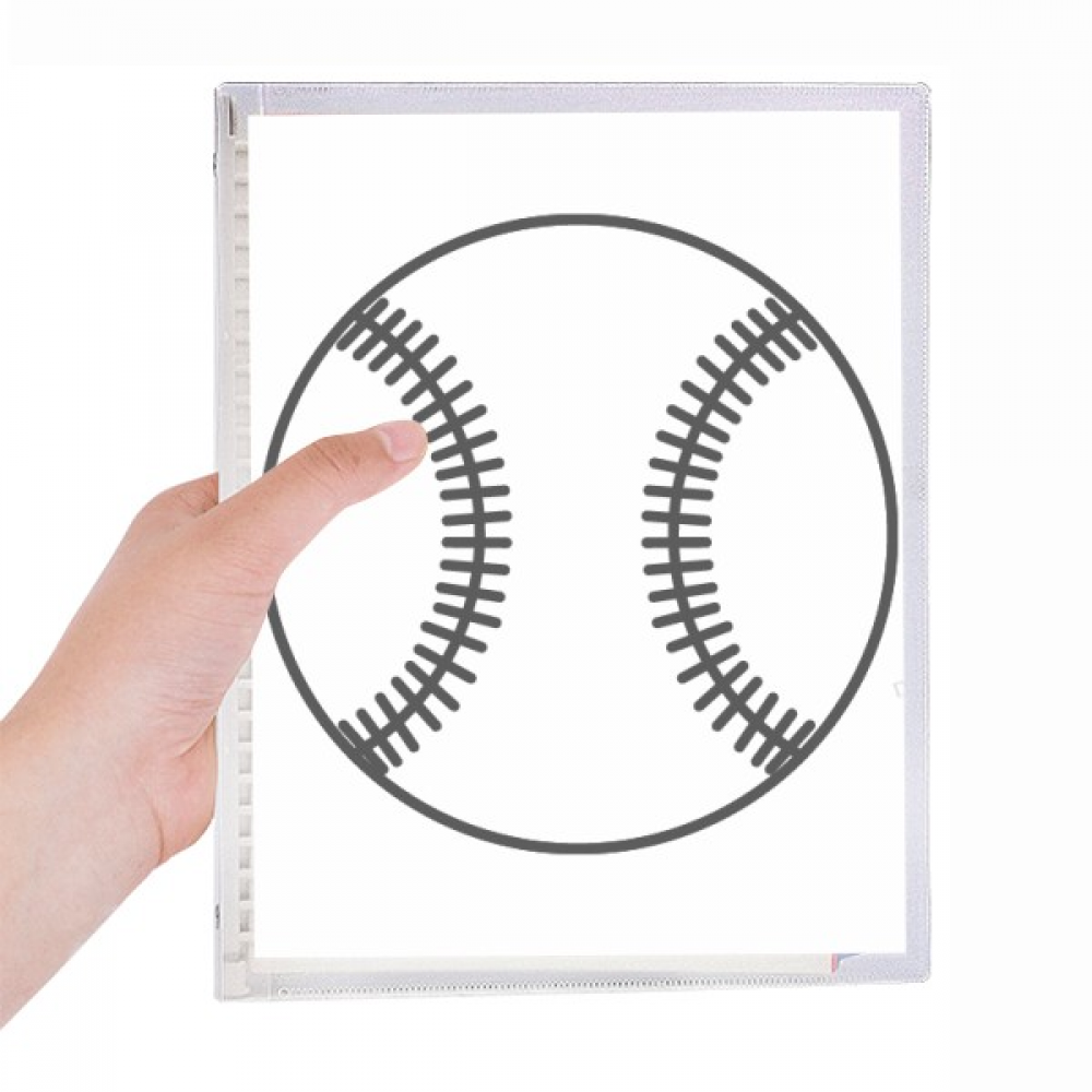baseball sport line drawing pattern notebook loose diary refillable journal statiry