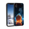 thumbnail image 1 of basketball-with-smoke-4 Phone Case, Designed for iPhone XS Case Soft Silicon for women girls boys wife gift,Shockproof Phone Cover, 1 of 1