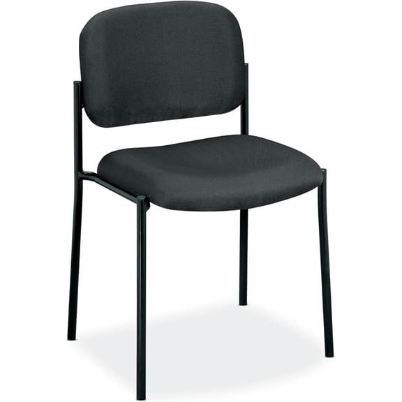 basyx by HON HVL606 Stacking Guest Chair | Charcoal Fabric