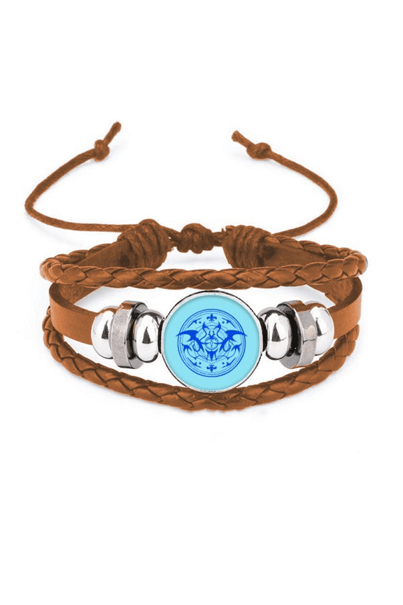 bat mattiness print bracelet wristband leather jewelry ornament