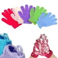 thumbnail image 1 of bath towel clearance under $5! Creative Bath Glove Towel 5-Pack, 5Pcs Shower Gloves Exfoliating Wash Skin Spa Bath Gloves Foam Bath Resistance Body Massage Cleaning Loofah, 1 of 6
