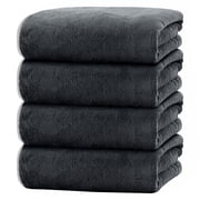 Bath Towels Set of 4, Large 28"x 55" Bath Towels Highly Absorbent & Quick Dry, 100% Microfiber Bath Sheets, Soft Towels