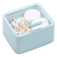thumbnail image 1 of bathroom Organizer Storage with Lid, with 2 Sections for Cotton Swab Balls, Makeup Sponge, Tooth Pick, 14.5*13*8cmblue, 1 of 4