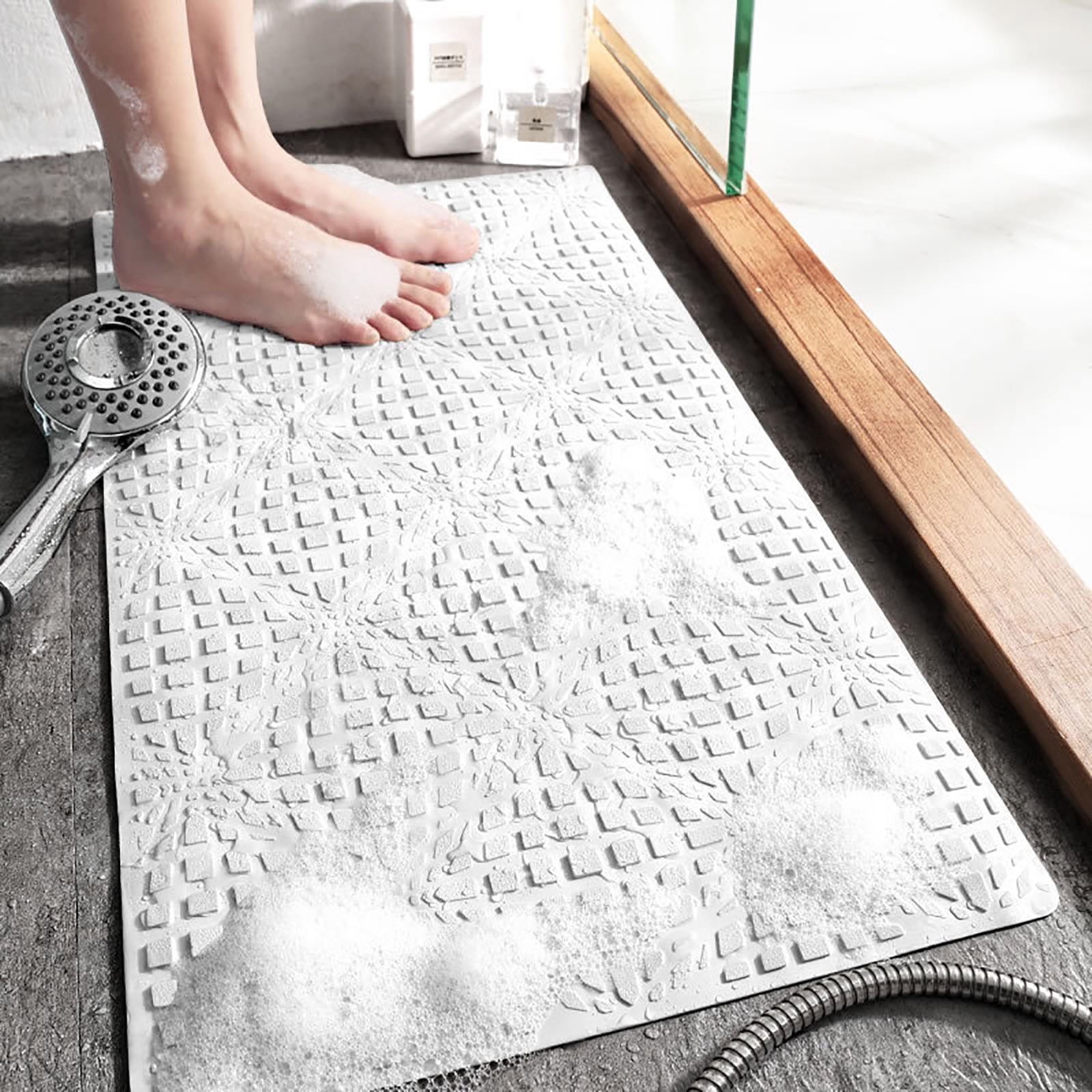 bathroom rugs,Square Shower Mat Extra Large Non Slip Mat For Elderly ...