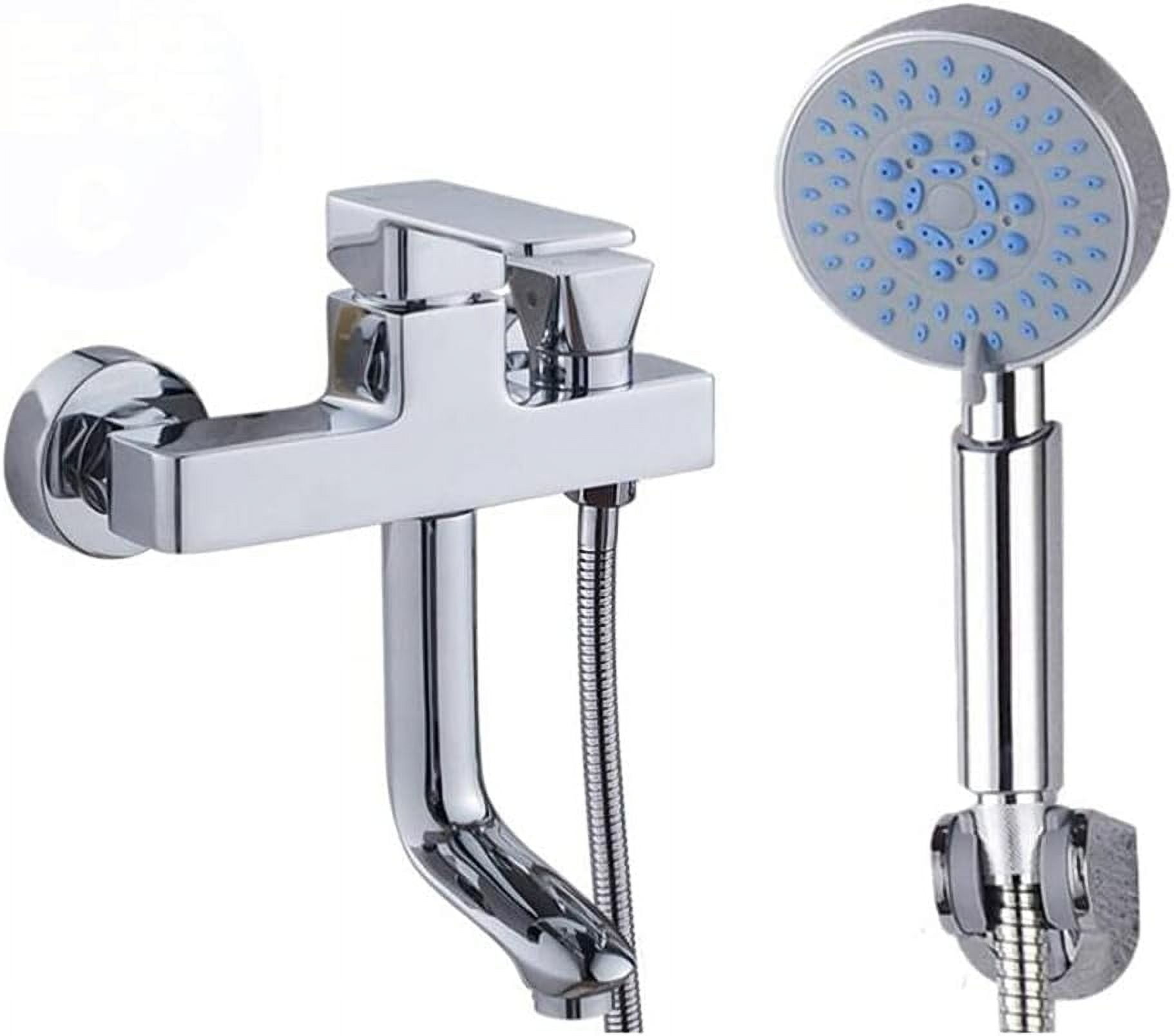 bathtub faucet Wall Mounted Bathtub Faucet with Shower Rotatable Brass Cold and Hot Water Bathroom Shower Set-F