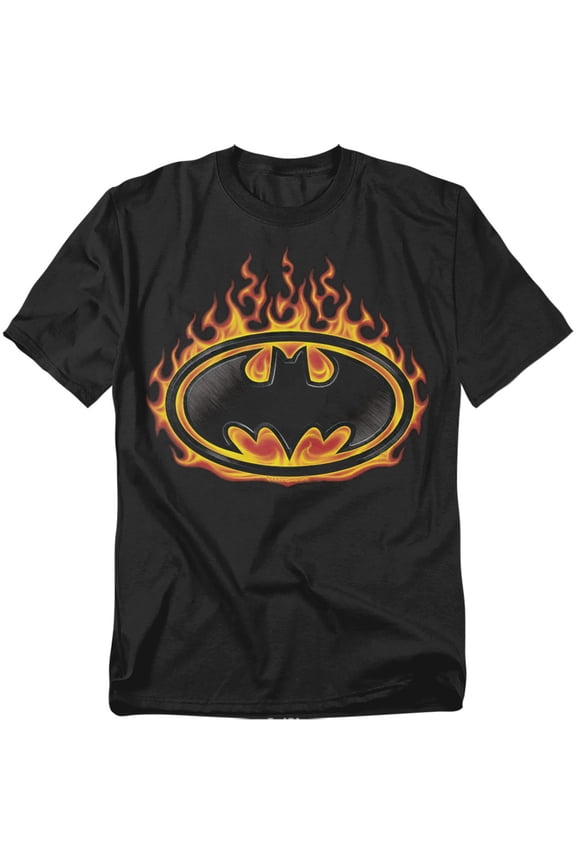 T-Shirt Bat Flames Shield Unisex Graphic Tee For Men & Women