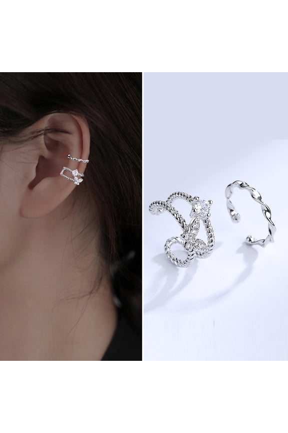 1Pc Ear Clip Non-Piercing Shiny Visual Effect All Match Ear Cuff Women Butterfly Jewelry Earring Fashion Accessory