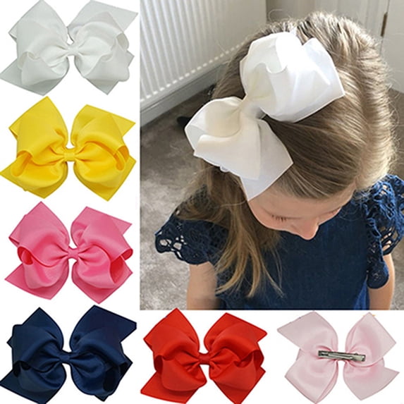 batmeuy 1Pc Girls Large Double Layers Hairbow Hair Bow Grosgrain Ribbon ...