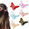 thumbnail image 1 of batmeuy 2Pcs Girls Hair Claw Transparent Butterflies Shape Hair Pin Braided Hair Mini Hairpin Clear Mini Braiding Clip Headwear Hair Accessories, 1 of 2