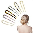 thumbnail image 1 of batmeuy Updo Hair Stick U-Shaped Acrylic Bun Hairpin Acrylic Secure Fixation Hair Stick Women Hair Styling Tool, 1 of 2
