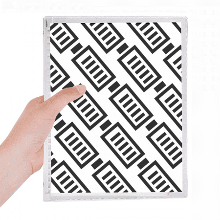 battery endurance energy stamp pattern notebook loose diary refillable journal statiry