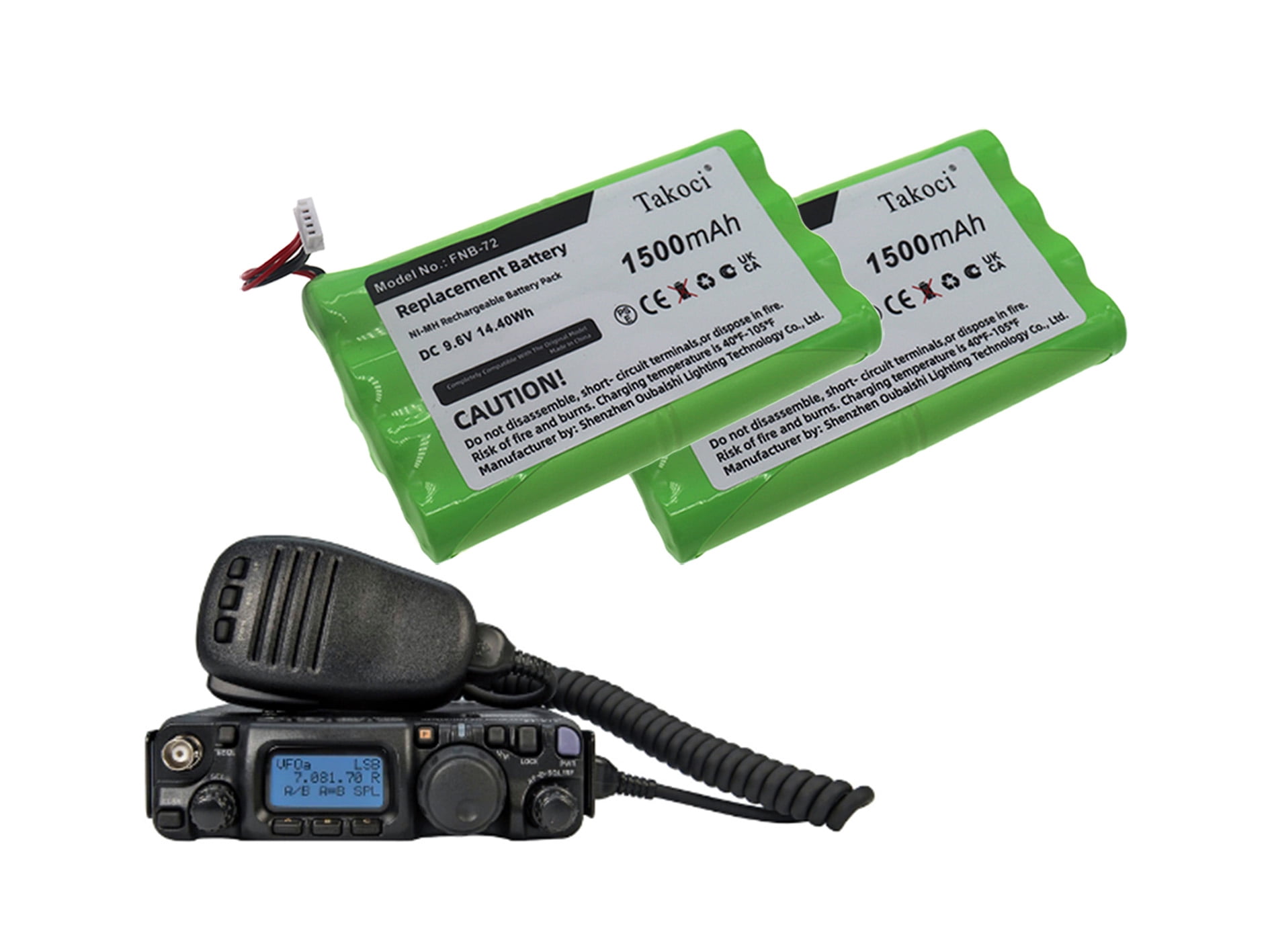 TECHTEK batteries compatible with [Vertex] FT-817, FT-817ND, til [YAESU