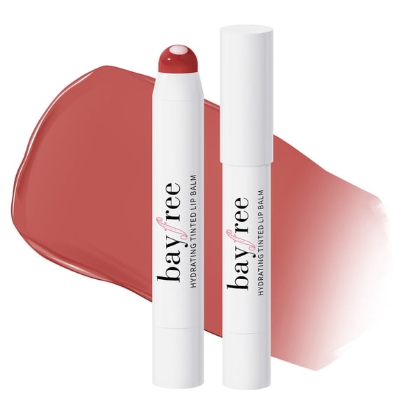 bayfree Tinted Lip Balm Plumper, Glossy, Lightweight, Moisturize with Jojoba Seed Oil, Lip Balm Lip Care Present, Tea Camellia