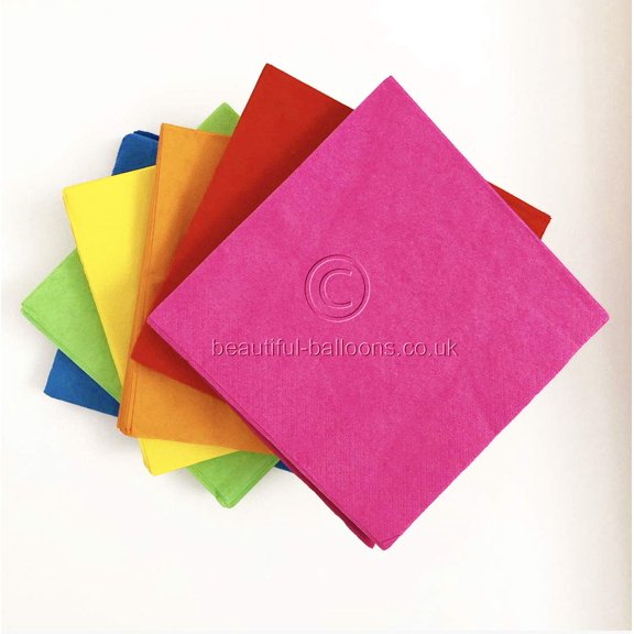 bb beautiful balloons Rainbow Lunch size Napkin Set paper 120 napkins Unicorn theme Gay Pride London Carnival Colours