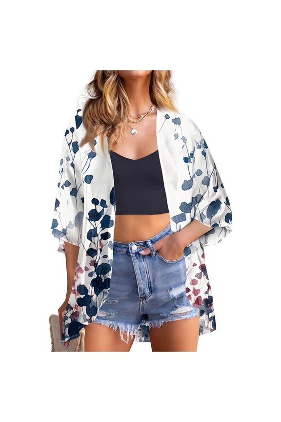 Chiffon Cardigan Sweaters for Women Long Sleeve Cardigans for Women Plus Sizes for Spring Lightweight Open Front Shrug Cardigan Tie Dye Print Dressy Casual Cute Thin Cardigans, Orange L