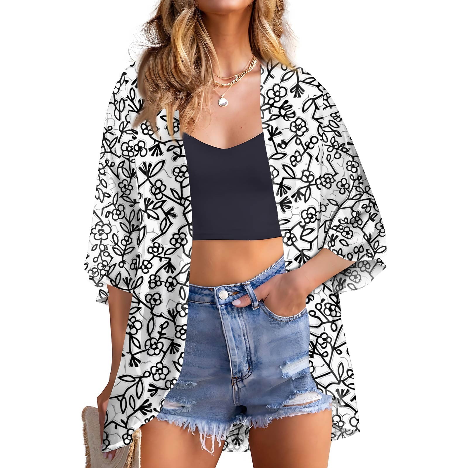 Cuff Sleeve Lightweight Cardigan main image 1
