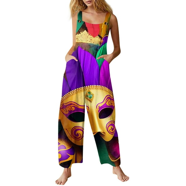 mardi gras overalls black