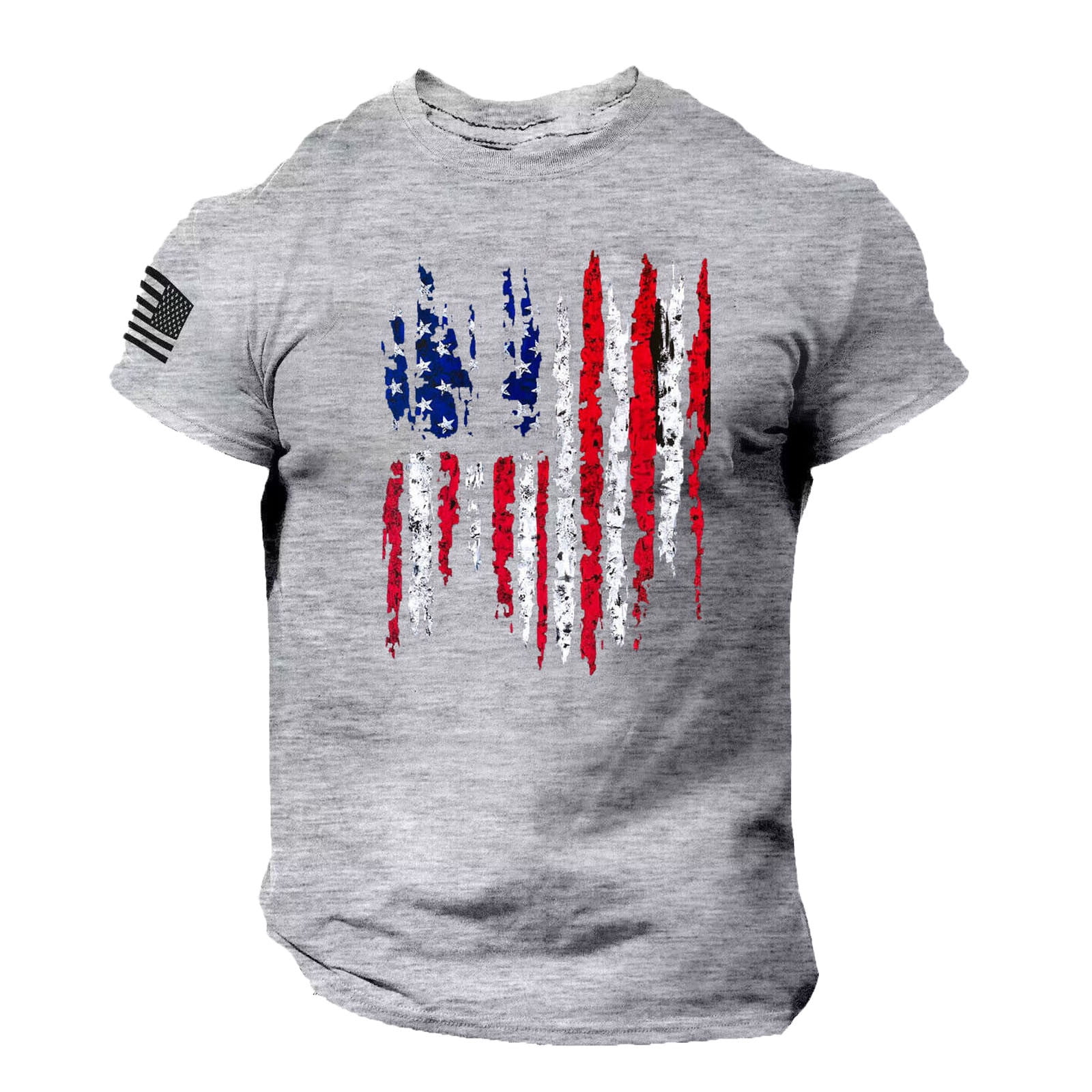 bbyeadc Mens 4th of July Tshirt Independence Day Patriotic American ...