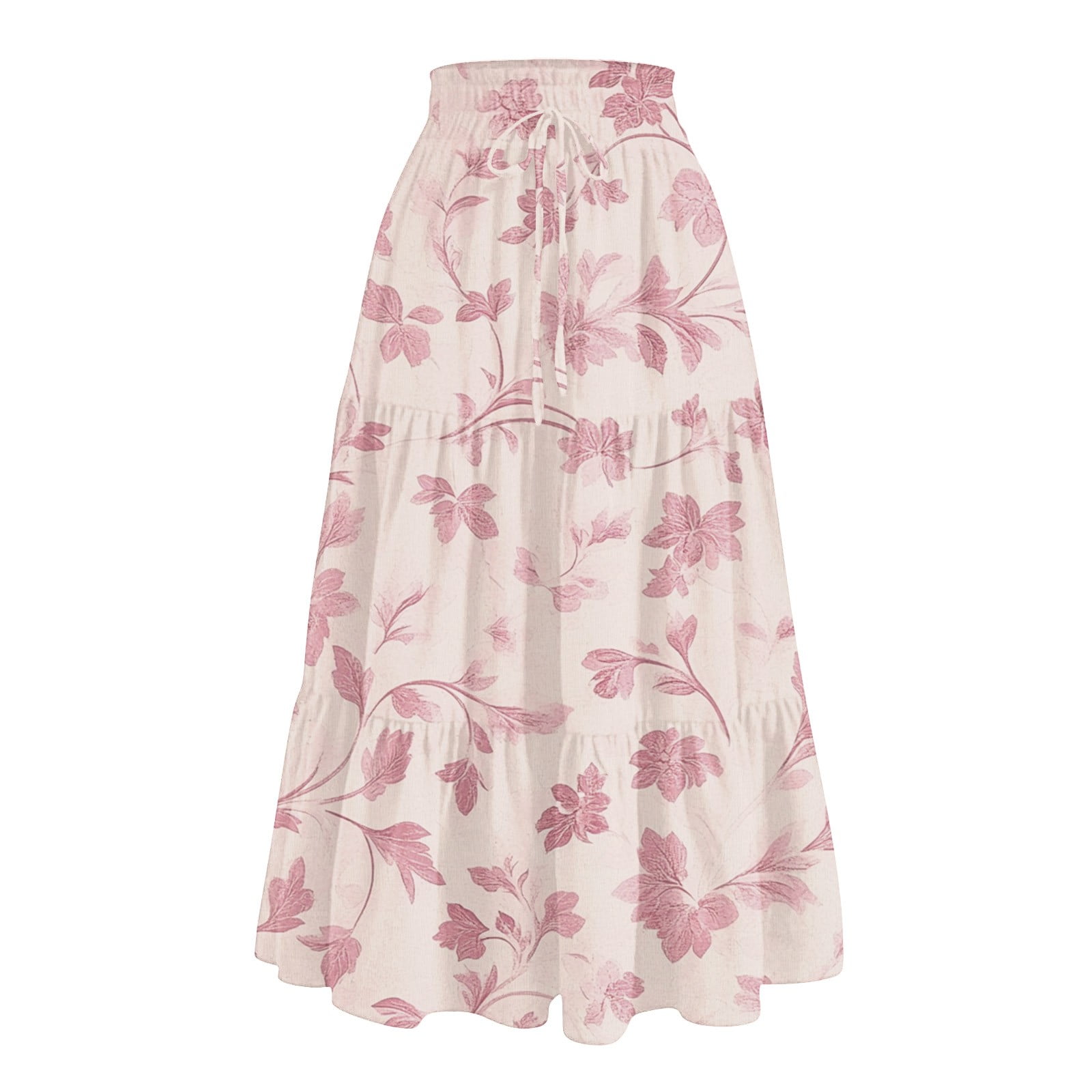 Feathery Long Skirt with Pocket - Pink main image 1