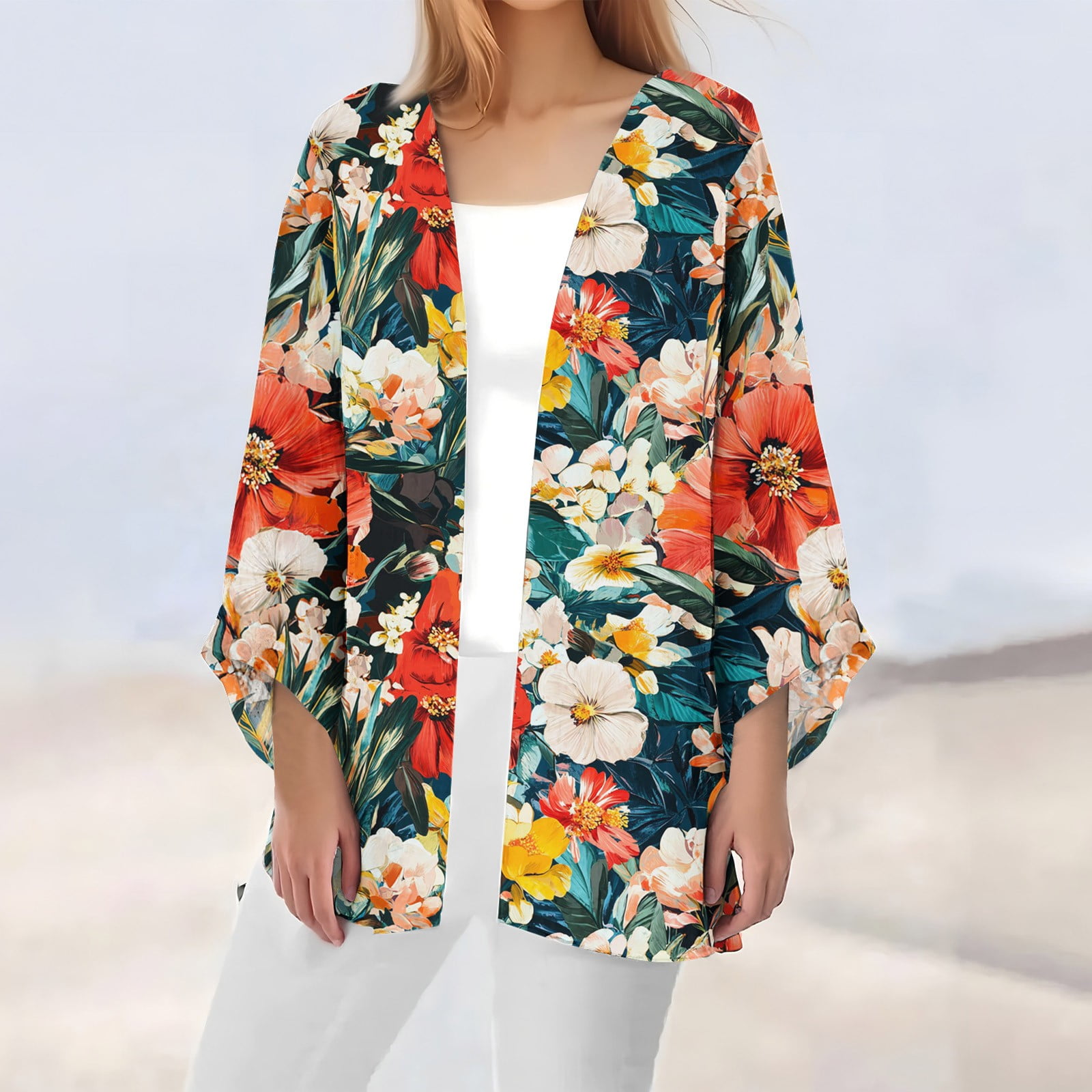 Hollow Out Elegant Long Sleeve Shrug Cardigan main image 1