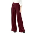 thumbnail image 1 of bbyeadc Suit Pants for Women Plus Size Wide Leg Work Pants Women High Waist Straight Formal Pant 4x 5x Dressy Solid Color Slacks with Pockets, Wine S, 1 of 9