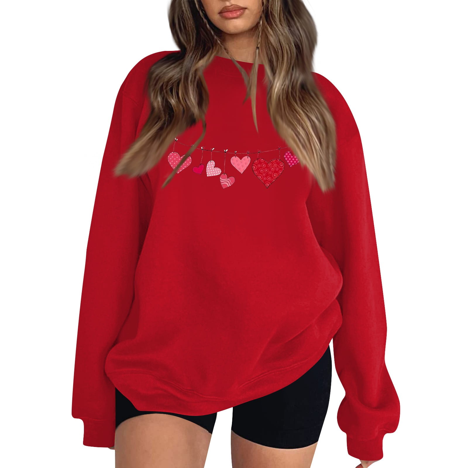 bbyeadc Valentines Day Shirts for Women Love Heart Cute Graphic