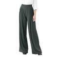 thumbnail image 1 of bbyeadc Women's Suit Pants Oversize Wide Leg Work Pants Womens High Waist Straight Formal Pant 4x 5x Dressy Basic Slacks with Pockets, Dark Gray S, 1 of 9