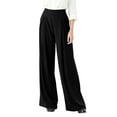 thumbnail image 1 of bbyeadc Women's Suit Pants Oversize Wide Leg Work Pants Womens High Waist Straight Office Pant 4x 5x Dressy Basic Slacks with Pockets, Black S, 1 of 9