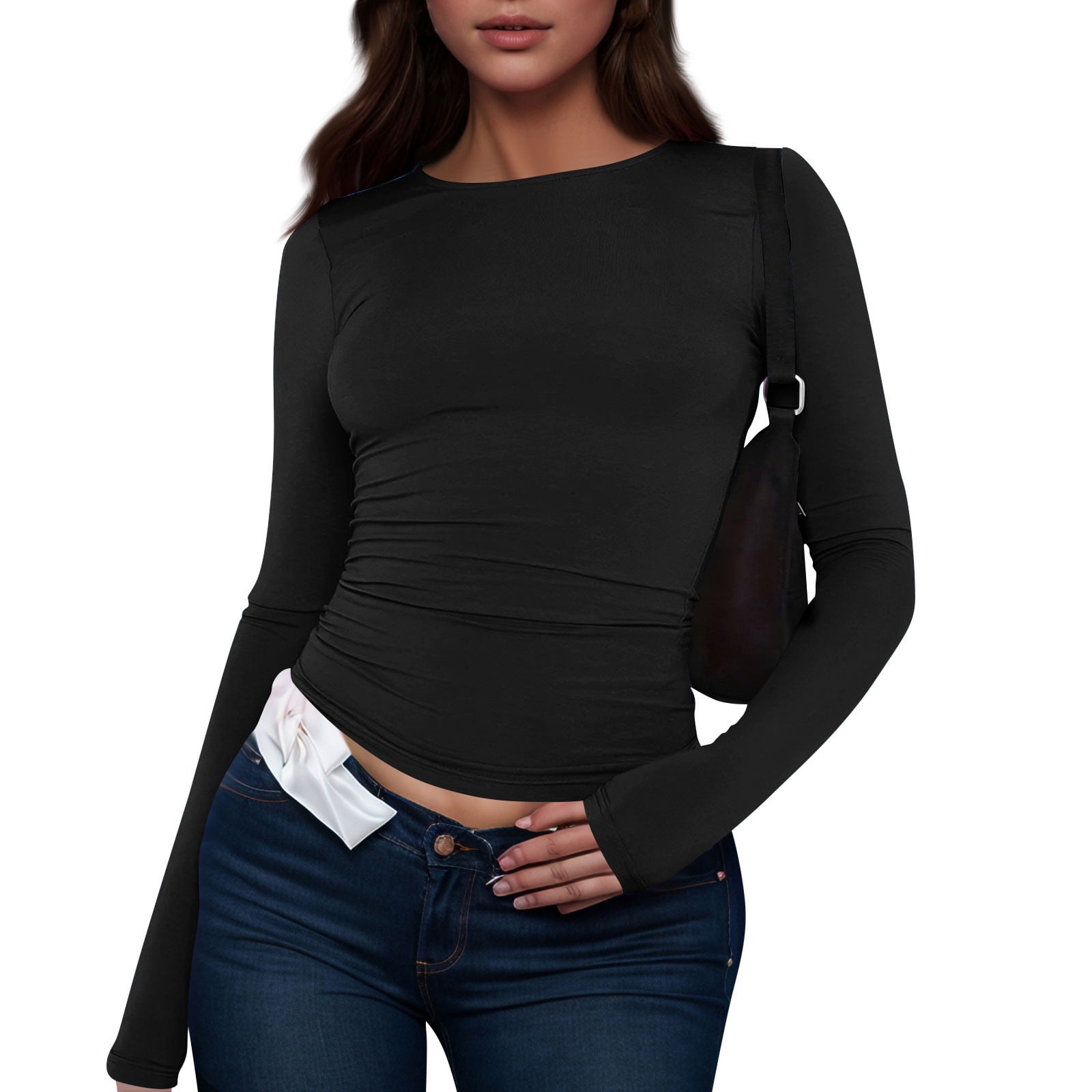 Stream Black Long-sleeved Top